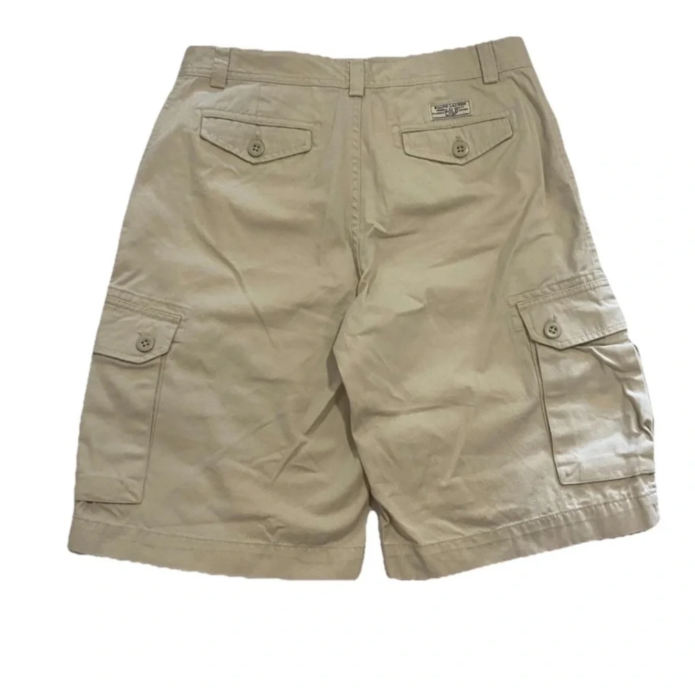 Polo Ralph Lauren Size 18 Big Boys Khaki Cream Cargo Summer Shorts Brand New